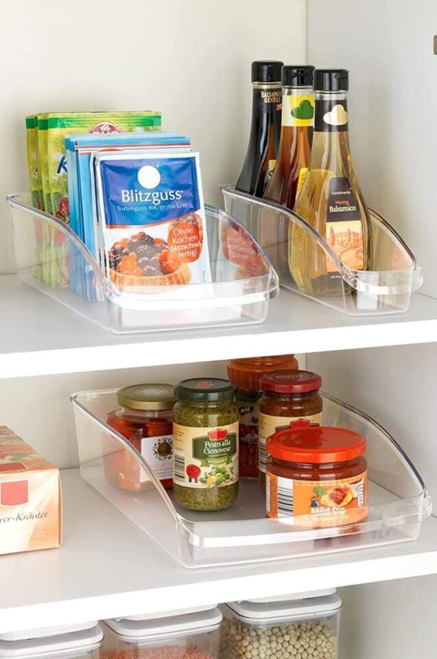 3'lü Set - Şeffaf, Buzdolabı Organizeri