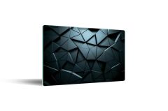 30x40 cm Cam Kesme Tahtası Siyah Üçgenler