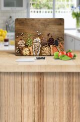 30x40 cm Cam Kesme Tahtası Baklagiller