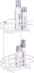 WENKO  2 katmanlı duvar rafı Classic Plus - Çelik, 24 x 32,5 x 15 cm, Beyaz