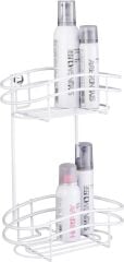 WENKO  2 katmanlı duvar rafı Classic Plus - Çelik, 24 x 32,5 x 15 cm, Beyaz