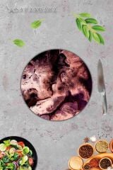 Çap 32 cm Bordo Desenli