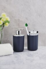 Diş Fırçalık Ve Sıvı Sabunluk 2'li Set Lacivert