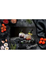 30x40 cm Cam Kesme Tahtası Böğürtlen