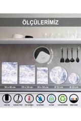 Çap 32 cm Dama Desenli Cam Kesme Tahtası