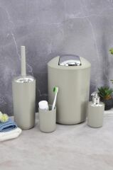 Banyo Aksesuar Seti, Çöp Kovası Seti Bej
