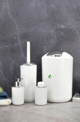 Banyo Aksesuar Seti, Çöp Kovası Seti Beyaz