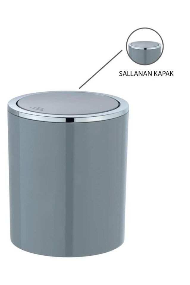 Gri, Çöp Kovası 2 Litre - İnca Model