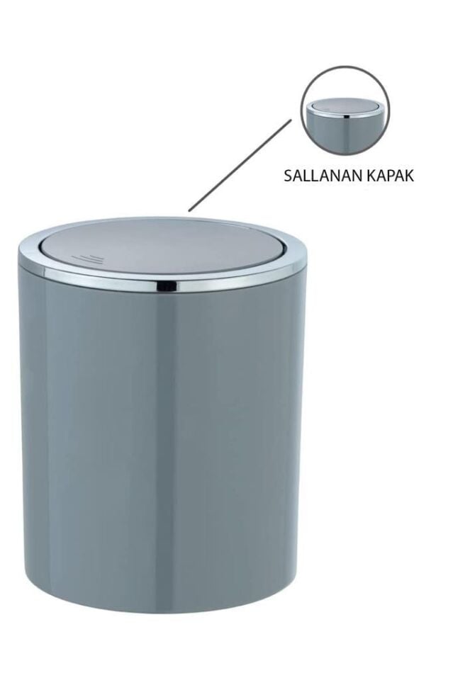 Gri, Çöp Kovası 2 Litre - İnca Model