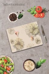 30x40 cm Cam Kesme Tahtası Kelebek &  Çiçekler