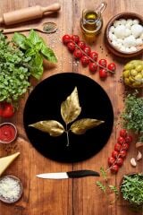 Çap 32 cm Kuru Yaprak Desenli