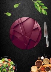 Çap 32 cm Kırmızı Üçgen Desenli