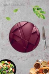 Çap 32 cm Kırmızı Üçgen Desenli