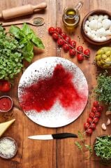 Çap 32 cm Kızıl Desenli