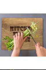 30x40 cm Cam Kesme Tahtası Kitchen Heart Home