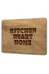 30x40 cm Cam Kesme Tahtası Kitchen Heart Home