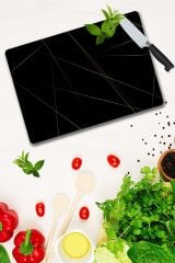 30x40 cm Cam Kesme Tahtası Led Desenli