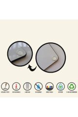 30x40 cm Cam Kesme Tahtası Mavi Çiçekler