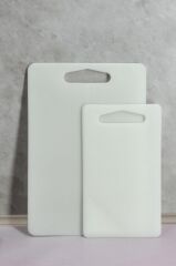 Kesme Tahtası Plastik 2'li Beyaz