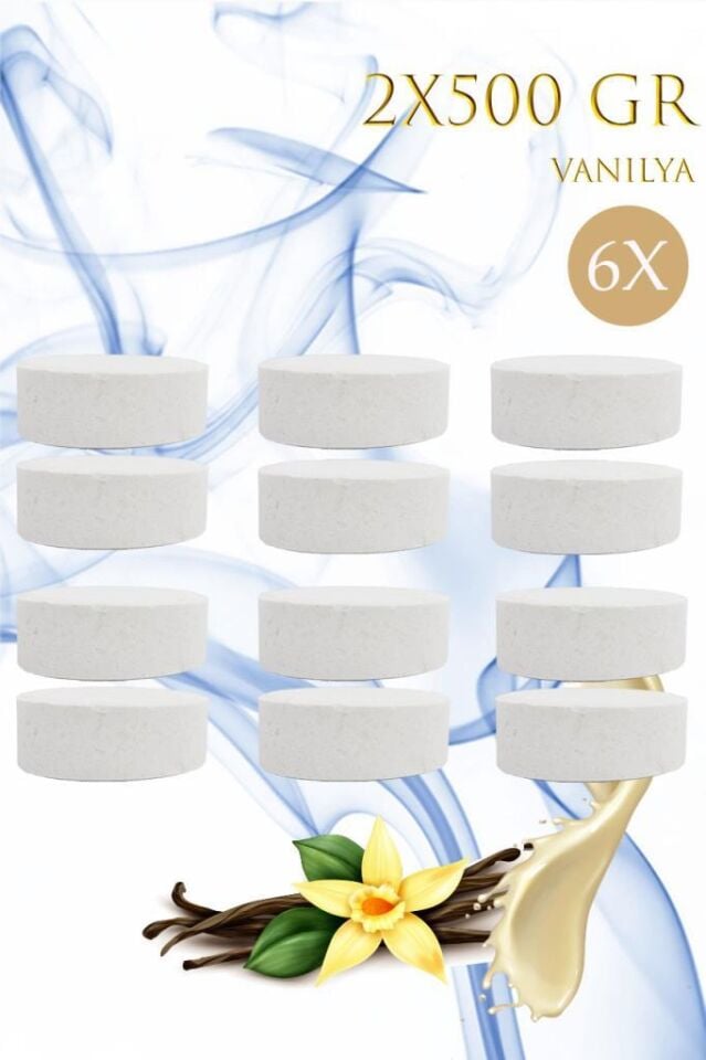 6 Adet 2x500GR - VANİLYA - Nem Alıcı Rutubet Giderici Yedek Tablet