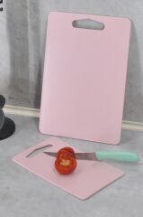 Kesme Tahtası Plastik 2'li Pembe