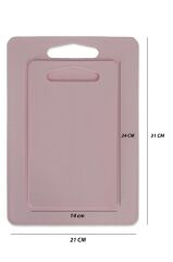 Kesme Tahtası Plastik 2'li Pembe