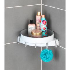 Saban Döner Başlıklı 5 kancalı Köşe Duş Rafı