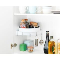 Saban Döner Başlıklı 5 kancalı Köşe Duş Rafı