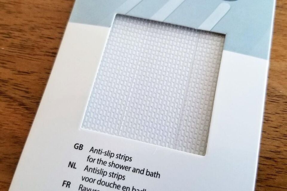 WENKO Banyo Zemin Kaydırmaz Yapışkanlı Bant Kaymaz Bant Şeffaf 6'lı 25x1,8 CM