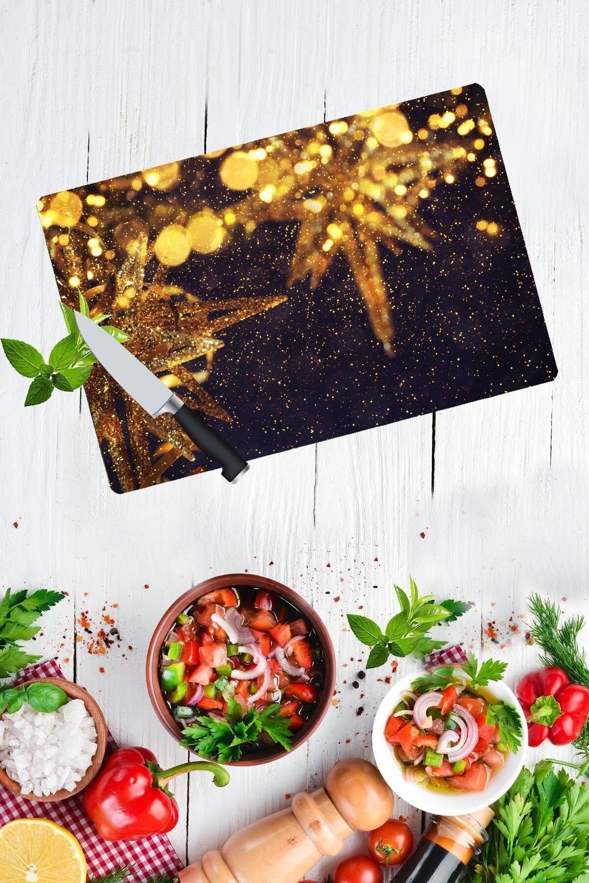 30x40 cm Cam Kesme Tahtası Kutlama