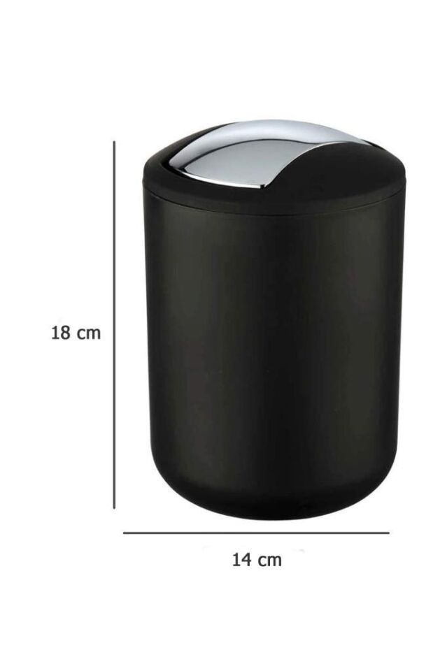 2'li Siyah, Çöp Kovası 6,4 Litre ve 2 Litre - Brasil Model