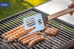 MAXIMEX Premium Izgara Aleti 4'ü 1 Arada - Çevirici, Şiş, Bıçak ve Şişe Açacağı