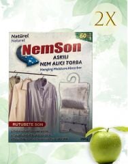 2 Adet 250 gr Askılı Nem Alıcı Yeşil Elma