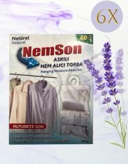 6 Adet 250 gr Askılı Nem Alıcı Lavanta