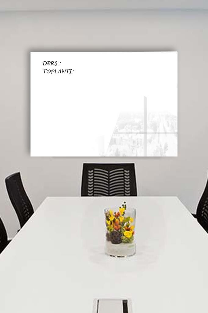 50x60 Cm Temperli Cam Yazı Tahtası