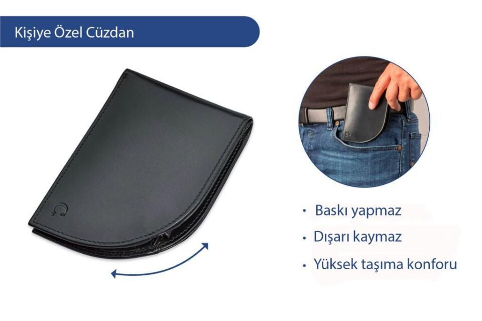 Erkek Ön Cep Cüzdanı Siyah