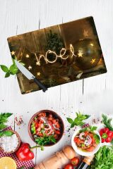 30x40 cm Cam Kesme Tahtası Noel