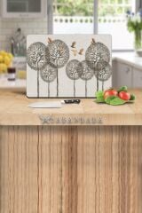 30x40 cm Cam Kesme Tahtası Polen &  Altın Kuşlar