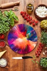 Çap 32 cm Renkli Odak Desenli