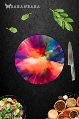 Çap 32 cm Renkli Odak Desenli