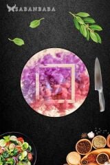 Çap 32 cm Renkli Kare Duman Desenli