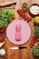 Çap 32 cm Pembe Ananas Desenli