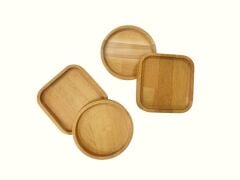 Saban Doğal Ahşap Çerezlik ve Kahvaltılık – 4 Parçalı Sunum Tabağı T13