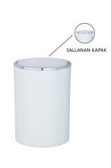 Çöp kovası beyaz 5 lt ( İnca Model )