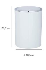 Çöp kovası beyaz 5 lt ( İnca Model )