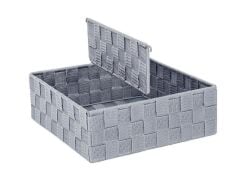 Saban 2 Bölmeli, Mutfak Düzenleyici Sepet Gri 26x 9 x 26 cm