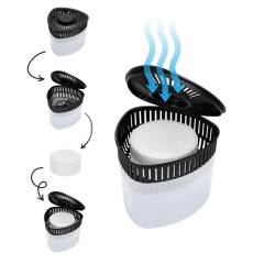 Beyaz, Naturel Kokusuz Üçgen Nem Alıcı Aparat - Koku ve Rutubet Giderici 500Gr