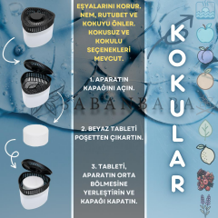 Beyaz, Naturel Kokusuz Üçgen Nem Alıcı Aparat - Koku ve Rutubet Giderici 500Gr