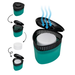 Yeşil, Yeşil Elma Kokulu Üçgen Nem Alıcı Aparat - Koku ve Rutubet Giderici 500Gr