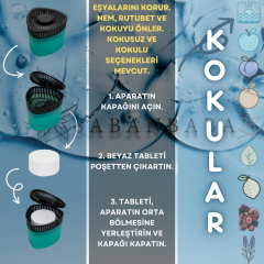 Yeşil, Yeşil Elma Kokulu Üçgen Nem Alıcı Aparat - Koku ve Rutubet Giderici 500Gr